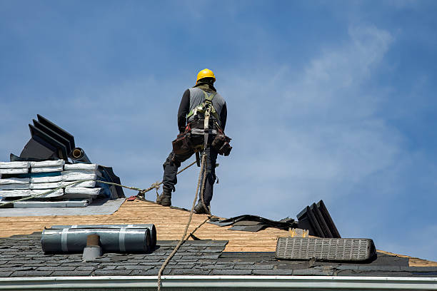 Professional Roofing technician working in Amberson, PA